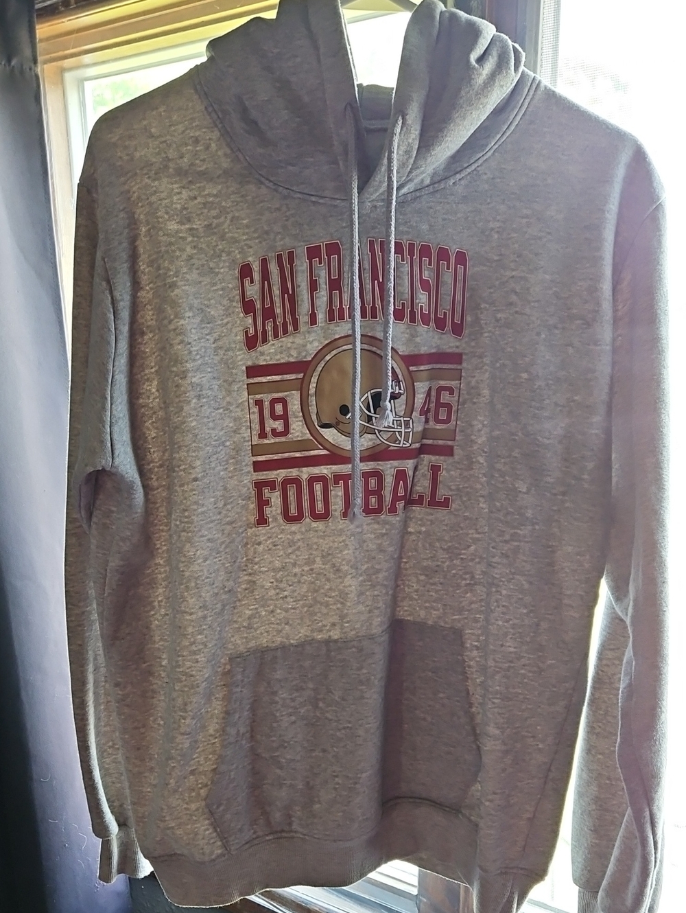 San Francisco Football Gray Pullover Hoodie